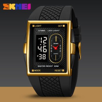 SKMEI 2213 Men’s Dual Display Watch – Waterproof Night Light