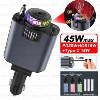 5-In-1 Car Aromatherapy Essential Oil Diffuser Starry Light
